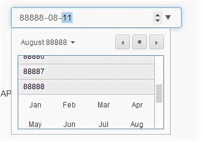 Input date value. Input date value