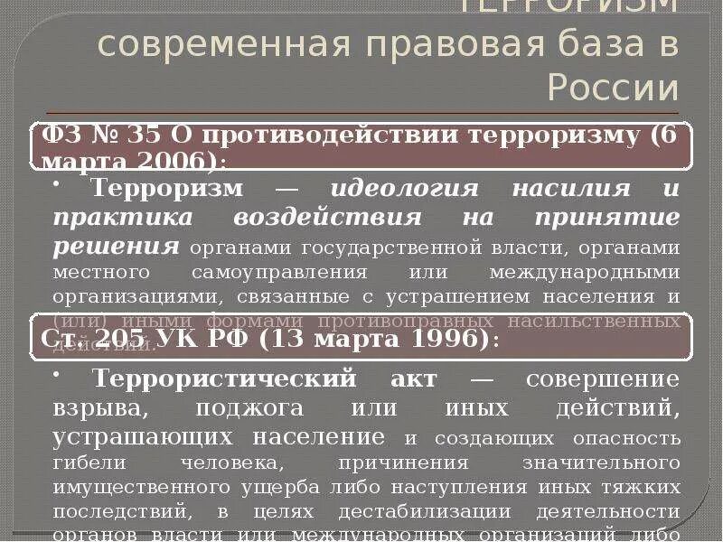Как противодействовать терроризму на внутригосударственном уровне. Как противодействовать терроризму на внутригосударственном уровне