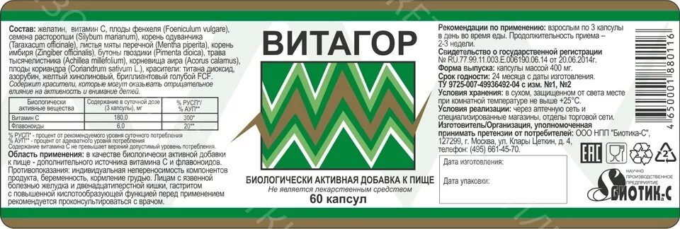 Этикетки на лекарственные препараты