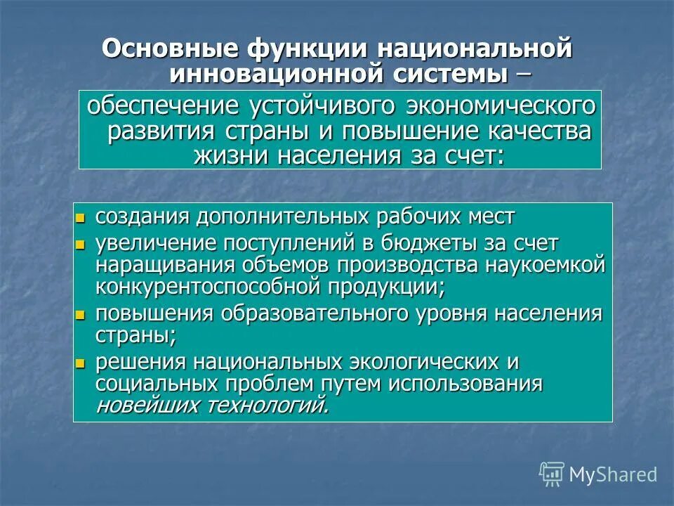 основная функция национального