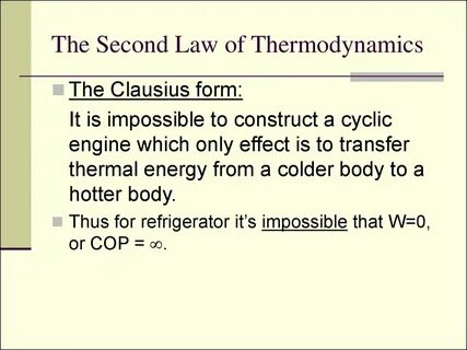 The second law
