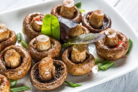 Grilled mushrooms