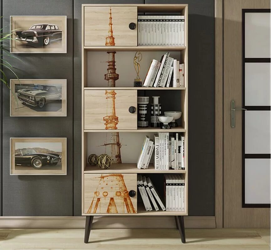 шкаф стеллаж в гостиную