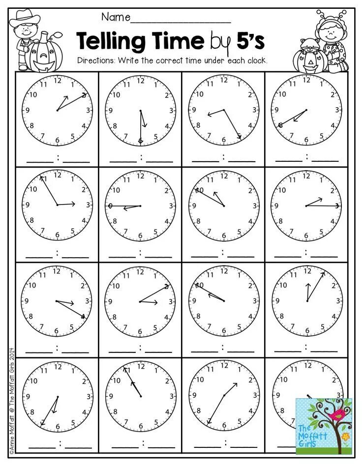 Telling the time worksheet