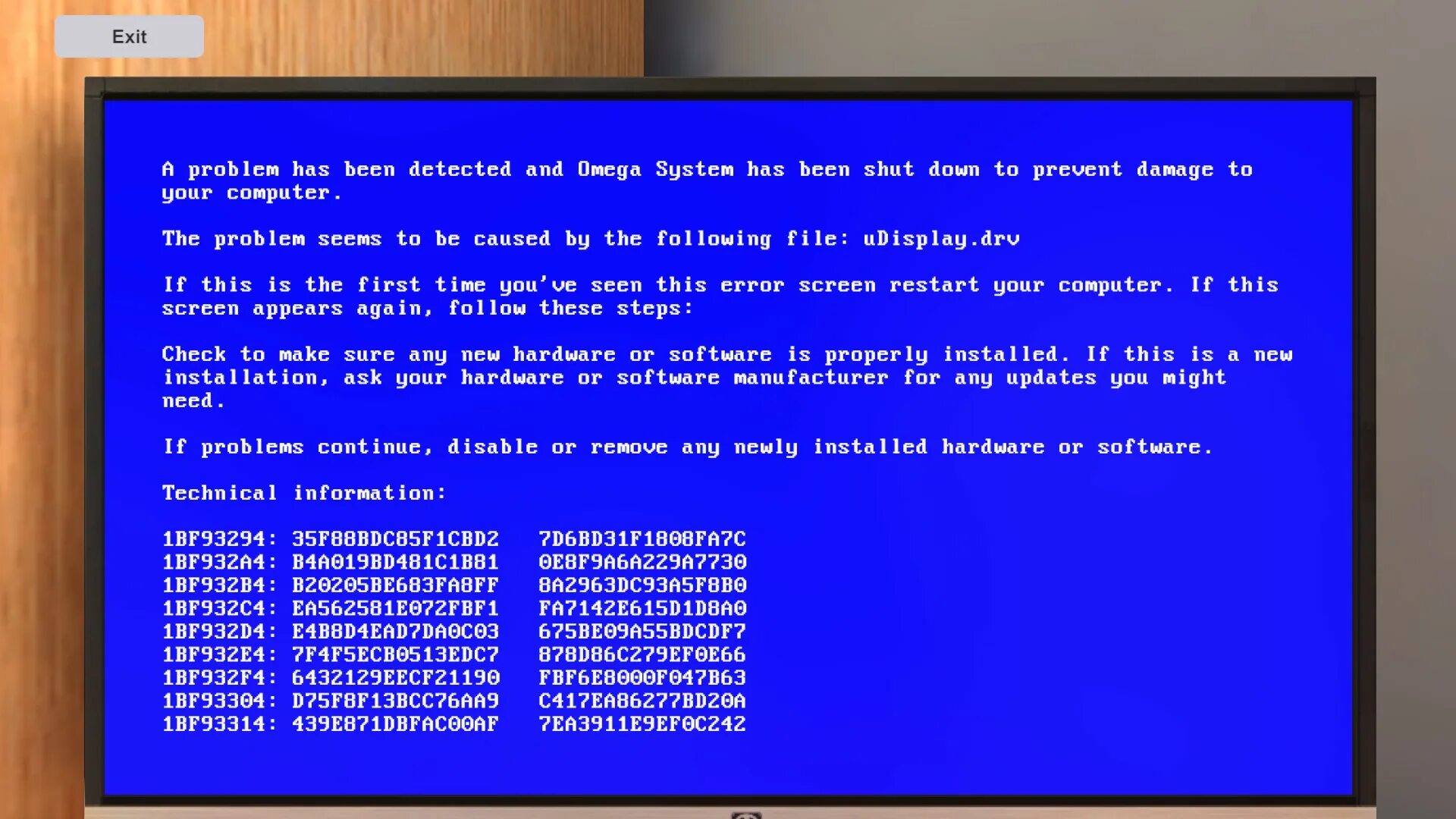 The computer has shut down