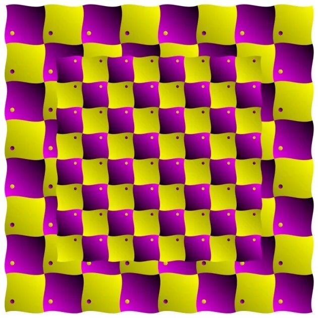 Акиоши китаока иллюзия тест на усталость. Двигающиеся квадраты. Обман зрения. Иллюзии движения акиоши китаока. Визуальные иллюзии.