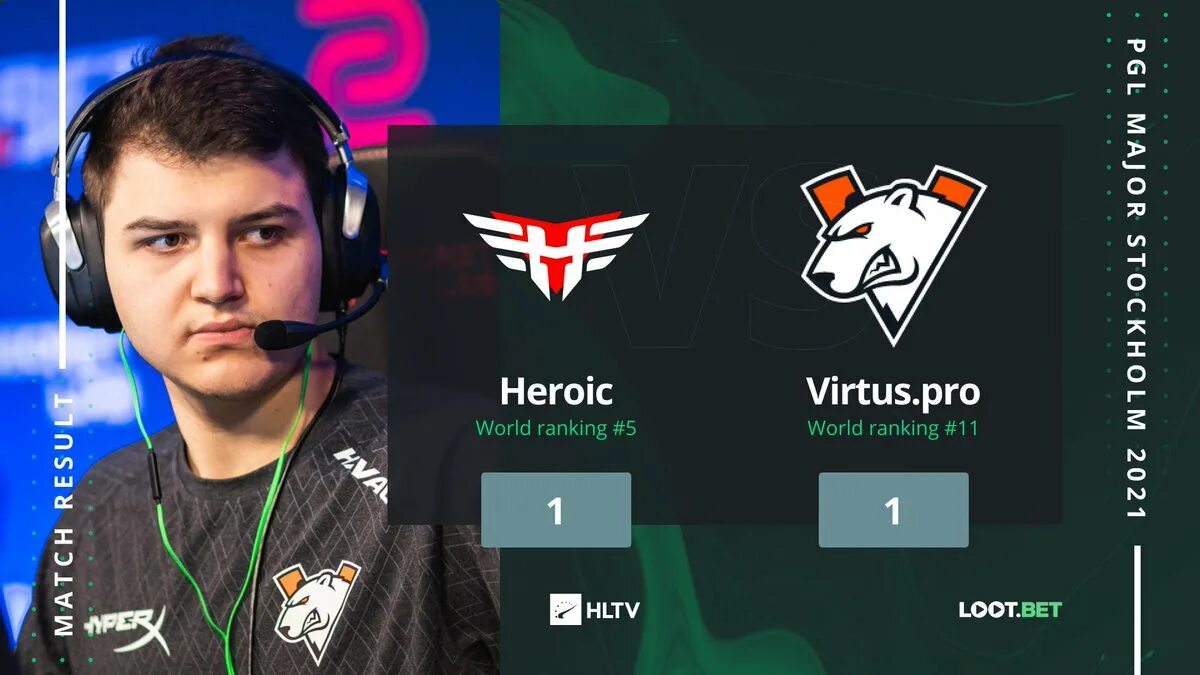 PGL Major Stockholm 2021 HLTV. Heroic virtus pro