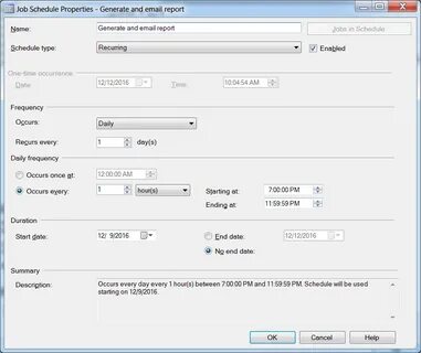 Sql server job