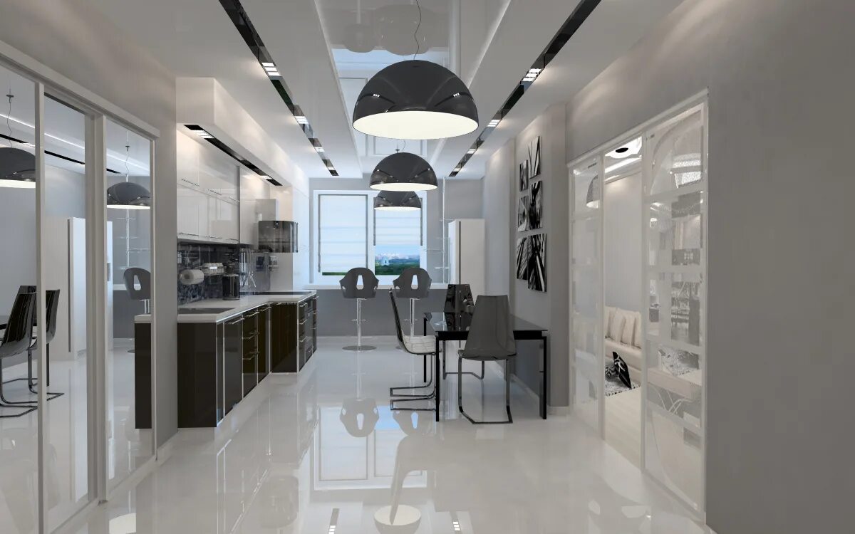 Тц «искра», владивосток, 100-летия владивостока проспект, 42а. Современный стиль в интерьере. Футуристический интерьер квартиры. Хай тек владивосток. Красивая комната.