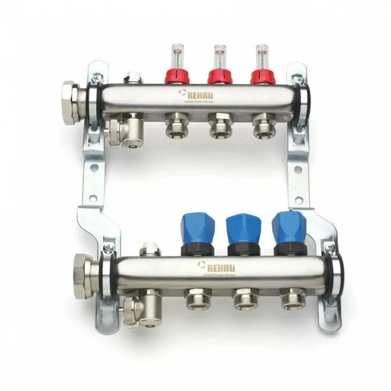 Пола с ротаметрами. Гребенка. Коллекторная группа, frankische. Распределительная гребенка системы отопления ду 159. Гребенка.
