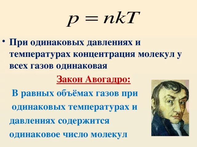 Объемы газов при одинаковых давлениях