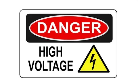 Danger high voltage electric