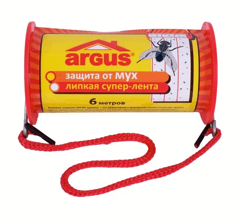 ЛОВУШКА Argus клеевая от мух ролик 6м х10см. Argus клеевая от мух ролик 6 м х10 см. Лента липкая для мух (10 метров рулон). Argus клеевая ЛОВУШКА от мух (ролик 6м*10см) 1/24.