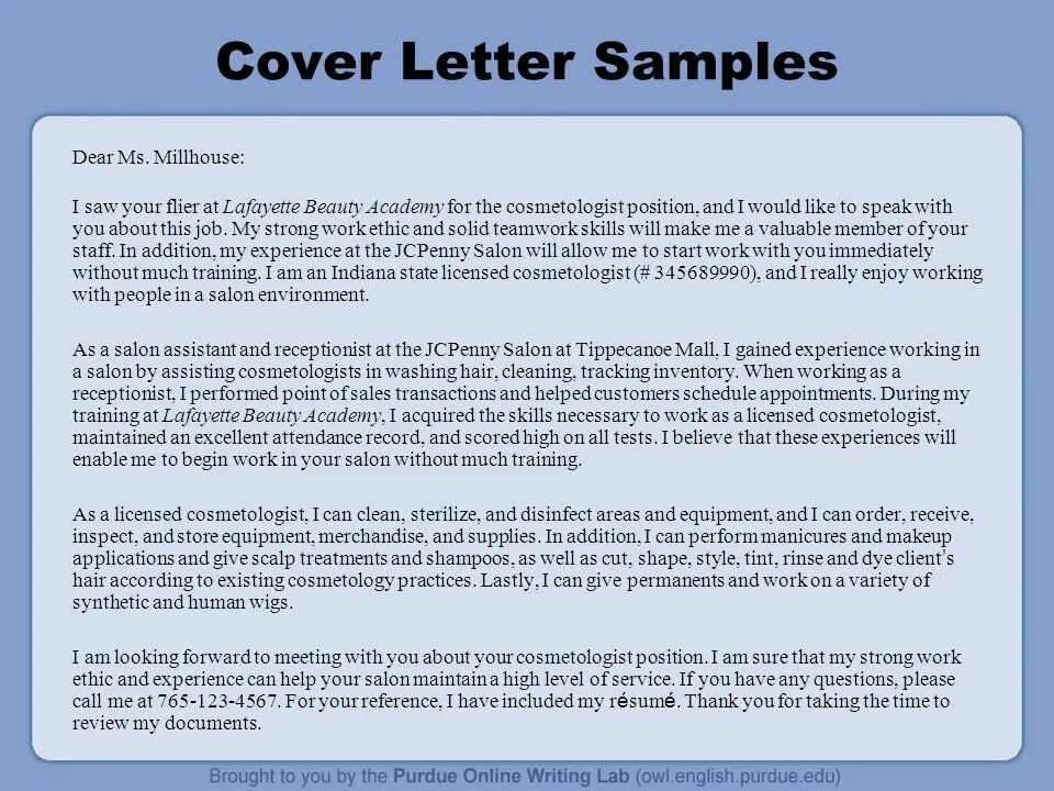 Letters section