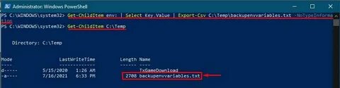 Powershell set variable