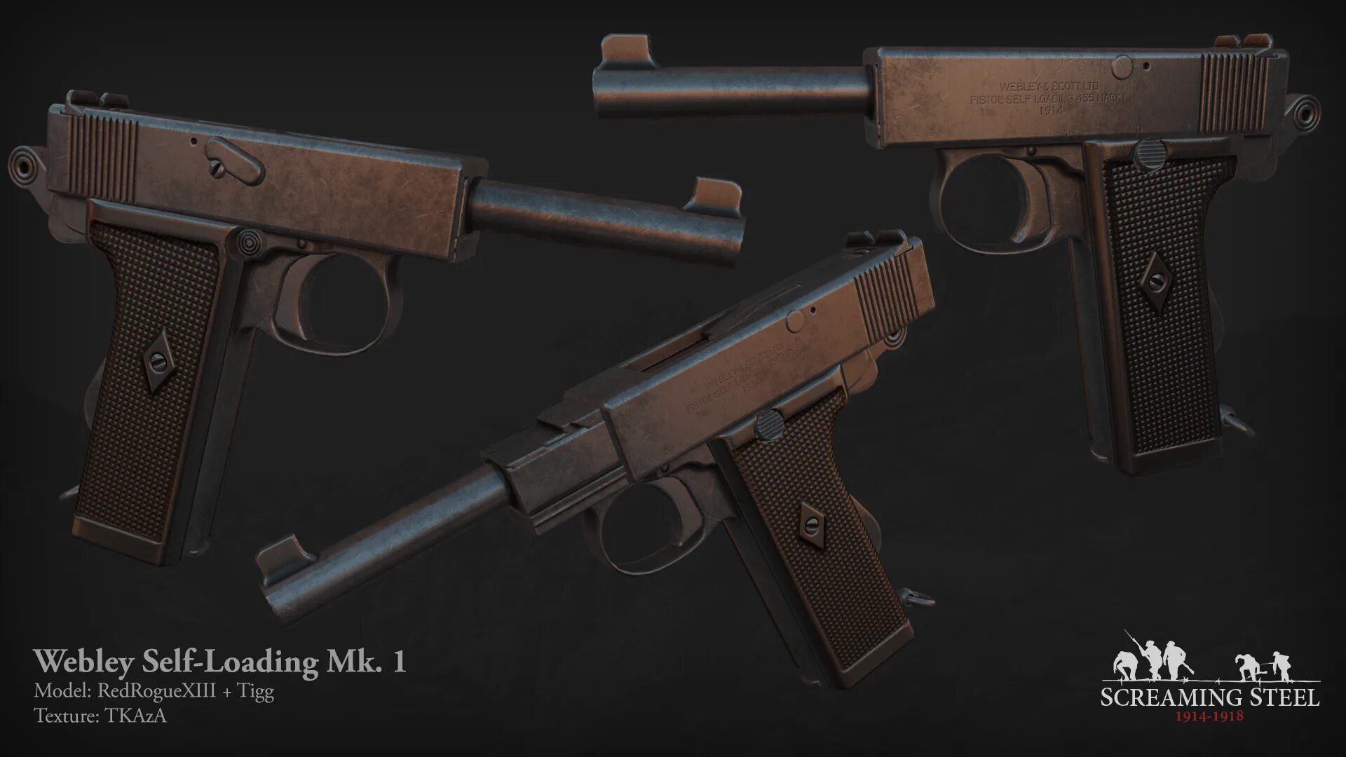 Webley self-loading Mark i. Webley self-loading Pistol. Сайдарм m1913 Вебли. Screaming Steel: 1914-1918.