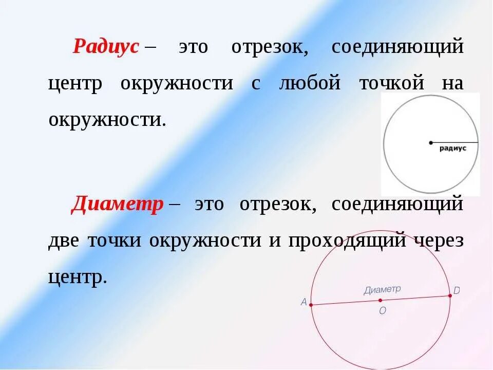 Чему равна любая окружность. Окружность круг радиус диаметр. Окружность круг радиус 3 класс. Радиус диаметр круга 6 класс. Окружность правила 3 класс радиус,круг.