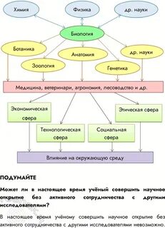 Схема биологии в системе наук