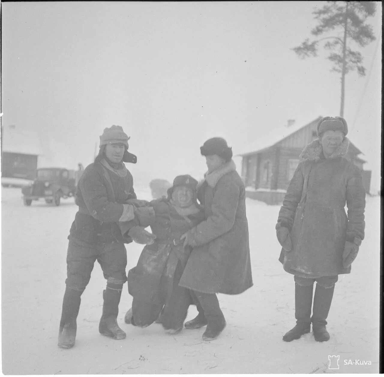 Финская оккупация Карелии. Медвежьегорск 1941. Маннергейм в Медвежьегорске. Лагерь 31 Медвежьегорск в годы войны.