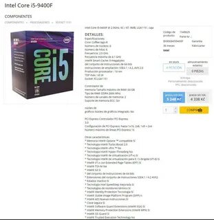 I5 9400f характеристики