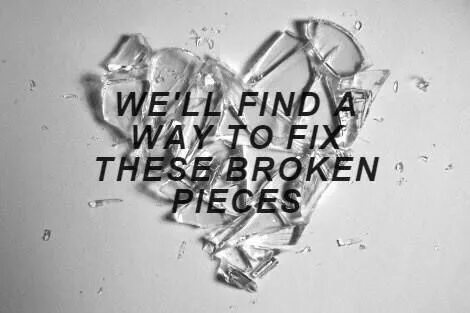 Broke to pieces