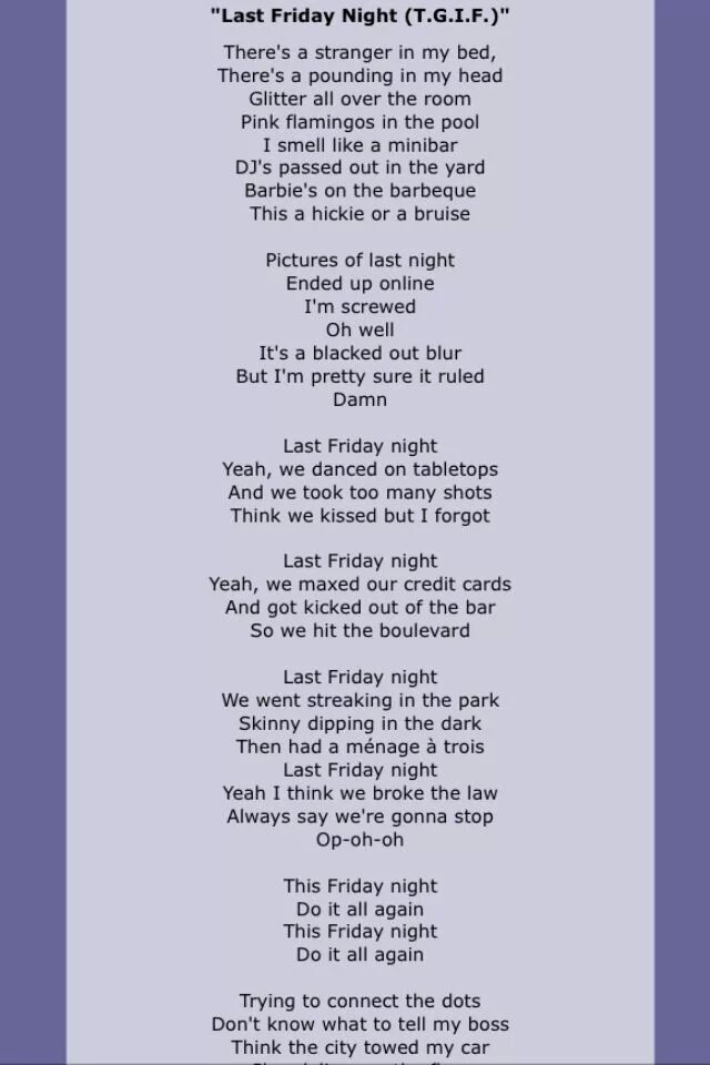 Перевод песни v fri end. Friday текст песни. Слова песни Friday Night. The Nights текст на русском. Color of the Night слова.