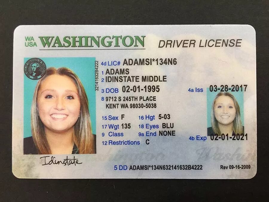 Ids license. Washington State Driver License. ID Card США.