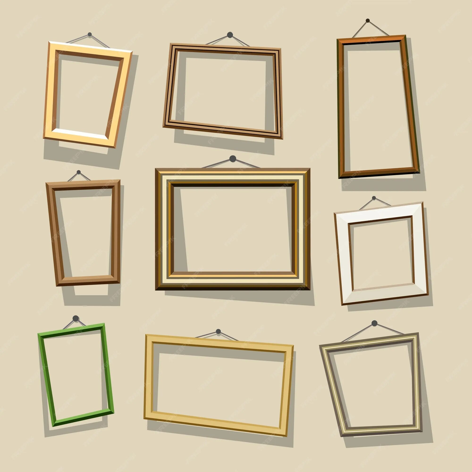 Установленные рамки времени. Рамка для шаржа. Frames for hangtag.