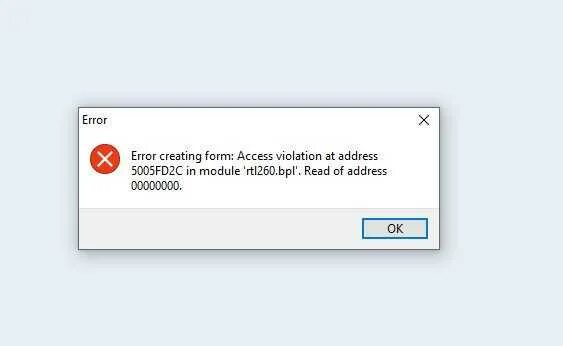 Access error перевод. Ошибка access violation. ошибки address. делфи ошибка access violation. access violation at address.