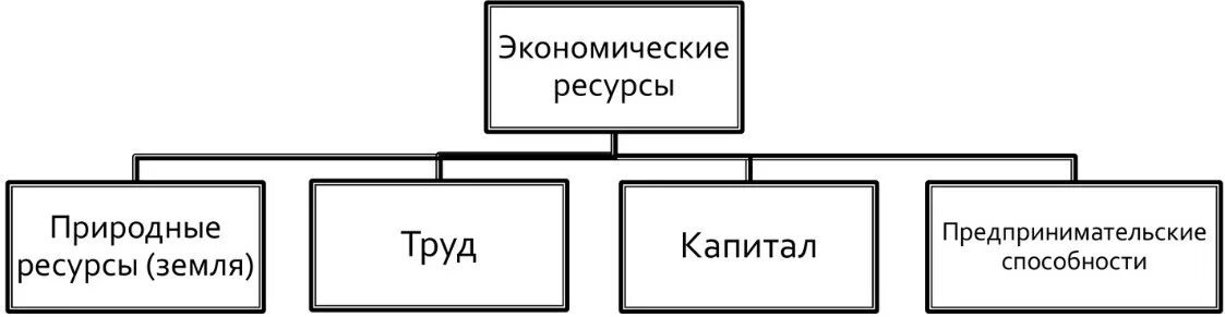 Ресурсный фактор примеры. Экономические ресурсы структура. Экономические ресурсы и их структура. Ресурсы в экономике. Структура экономических ресурсов схема.