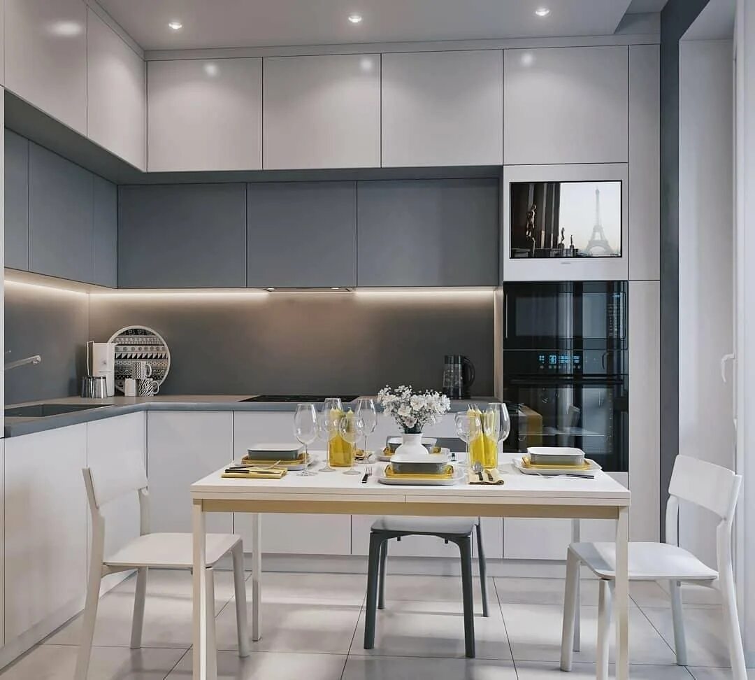 потолок на кухне. освещение в кухне-гостиной. современная кухня до потолка. белая кухня под потолок. дизайнерские потолки.