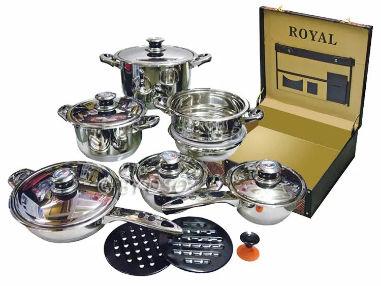 Набор кастрюль Роял Китчен. Набор кастрюль Zepp Royal. Royal Chef набор кастрюль RC-1200.