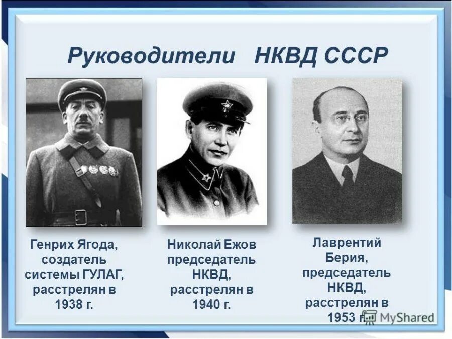 Руководители НКВД ягода Ежов Берия. Дзержинский ягода Ежов Берия. Ягода Ежов Берия презентация. Начальник НКВД при Сталине фамилия.