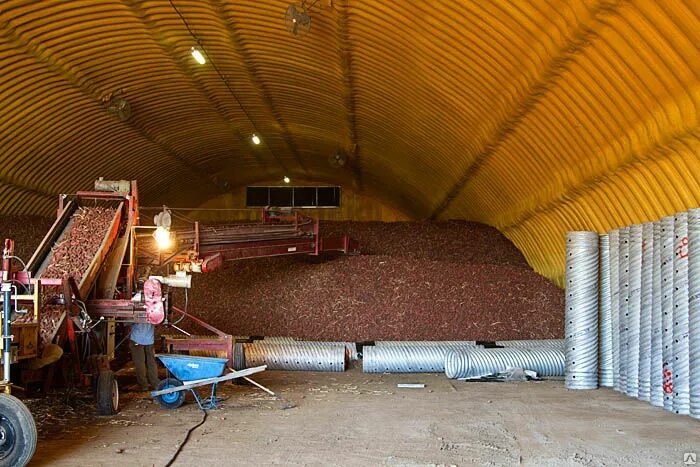 Овощехранилище картофелехранилище. Картофелехранилище на 3000 тонн. Бескаркасный ангар картофелехранилище. Овощехранилище 3000 тонн.