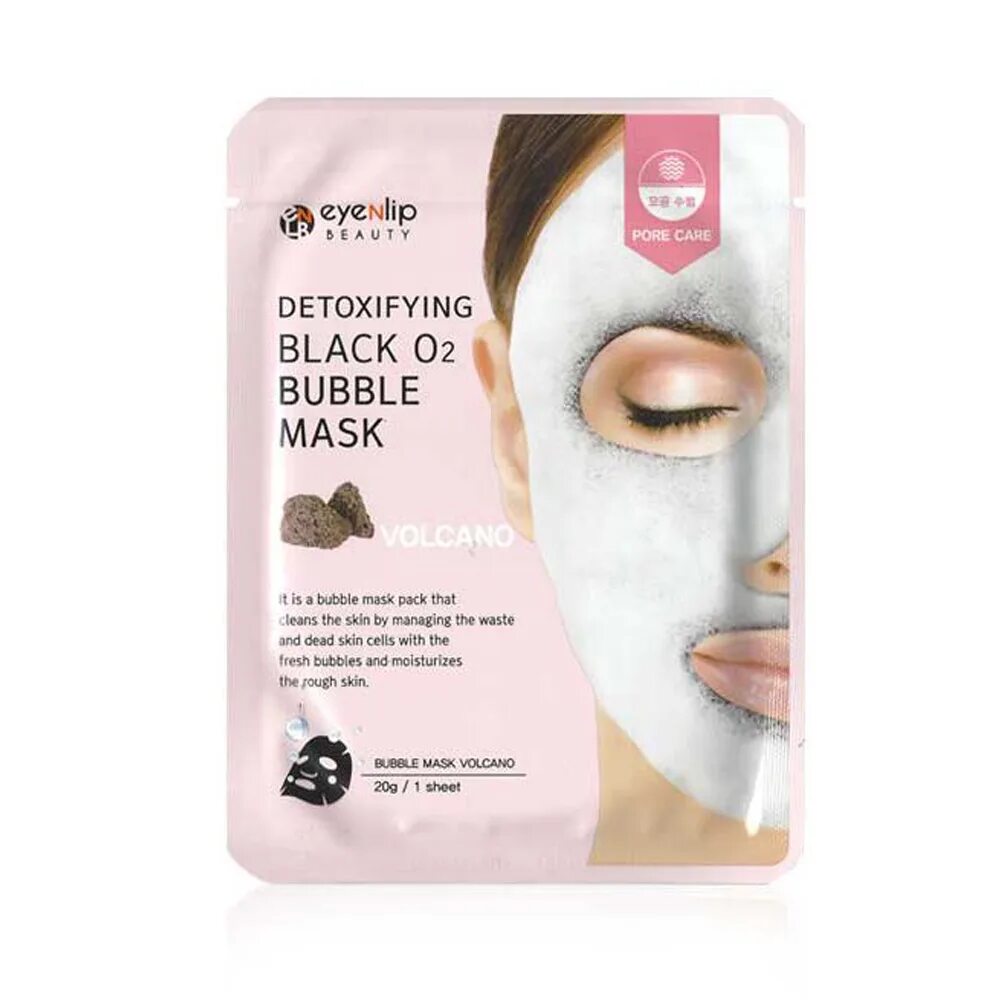 Маска тканевая EYENLIP Detoxifying Black o2 Bubble Mask Volcano 20гр. EYENLIP маска тканевая Detoxifying Black o2 Bubble Mask Charcoal, 20гр. Тканевая маска o2 Bubble Mask volcanic 20g (Purederm). Тканевая маска o2 Bubble Mask Charcoal 20g (Purederm).