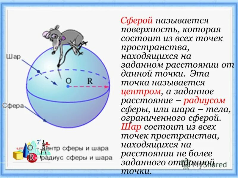 Как называется поверхность шара