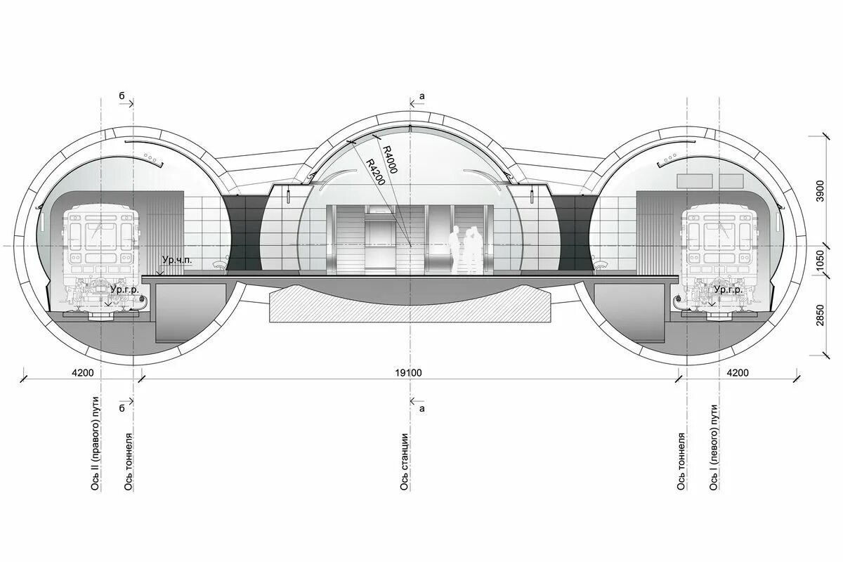 Устройство метрополитена. Чертеж станции метрополитена. Чертеж односводчатой станции метро. Чертежи станций метро платформ. Поперечный разрез станции метро.
