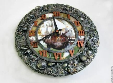 Часы корабль