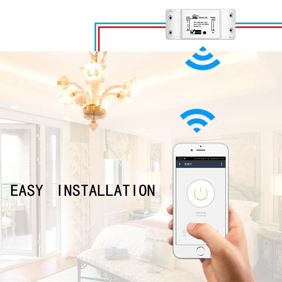 Подключить колонку через приложение умный дом. Выключатель tuya wifi. умный переключатель wifi moes smart switch ms-101. смарт-выключатель tuya с wi-fi. беспроводные smart switch rohs выключатель к нему.