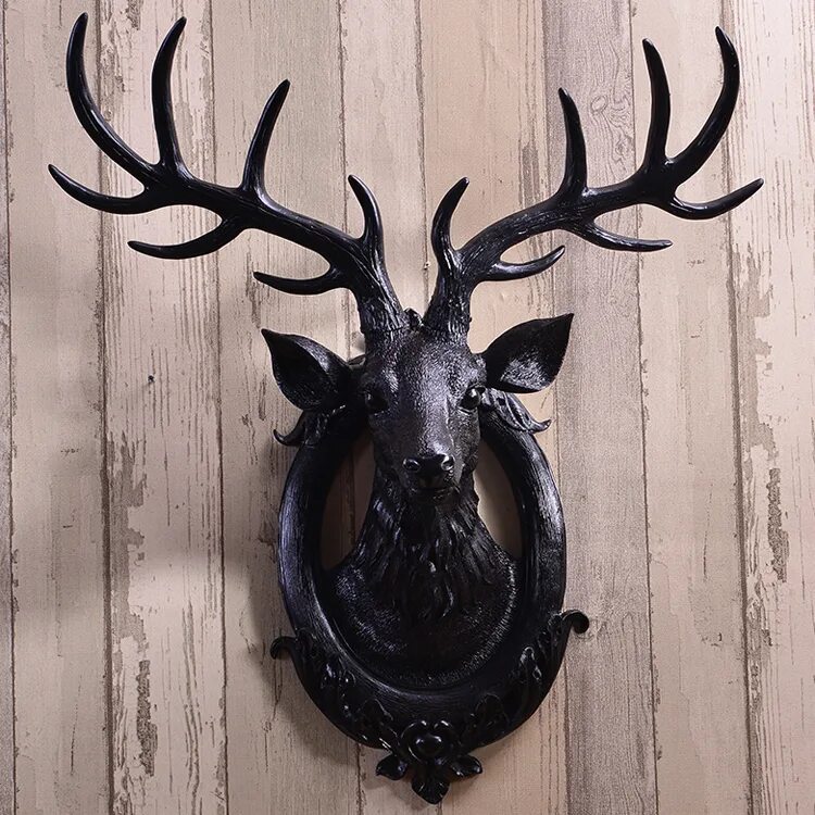 Home Decoration Accessories,3D Deer Head,Statue,Sculpture,Wall Decor,Animal Figu