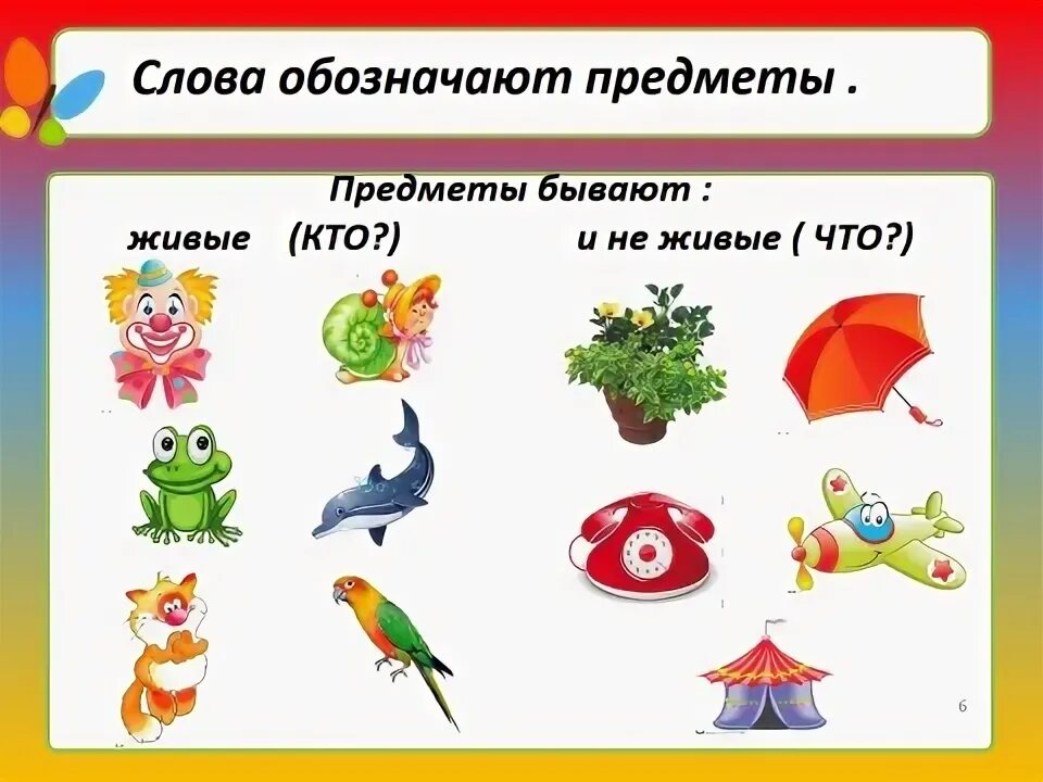 Понятие слова обозначающие предмет