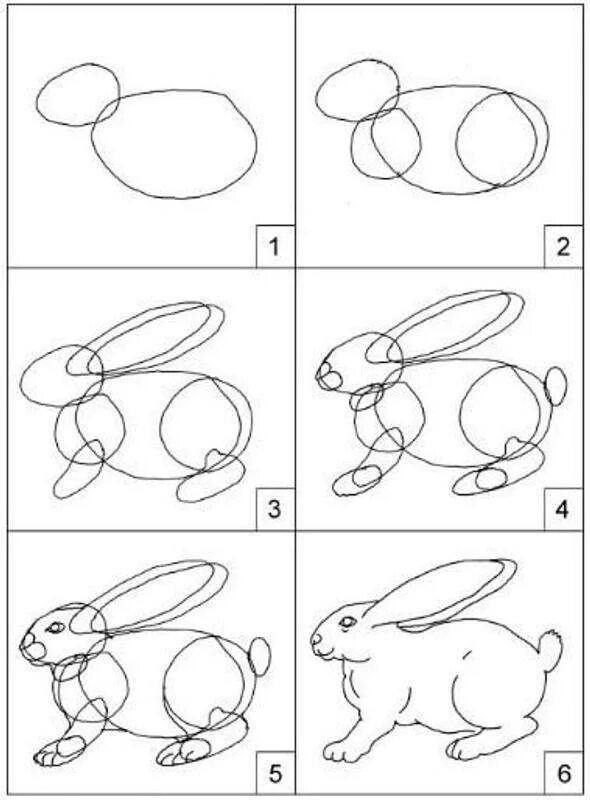 Поэтапное рисование зайчика. Заяц рисунок поэтапно. Рисунок зайца пошагово для детей. Схемы рисования для дошкольников.