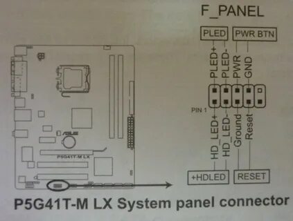 Подключение передней панели к материнской плате asus