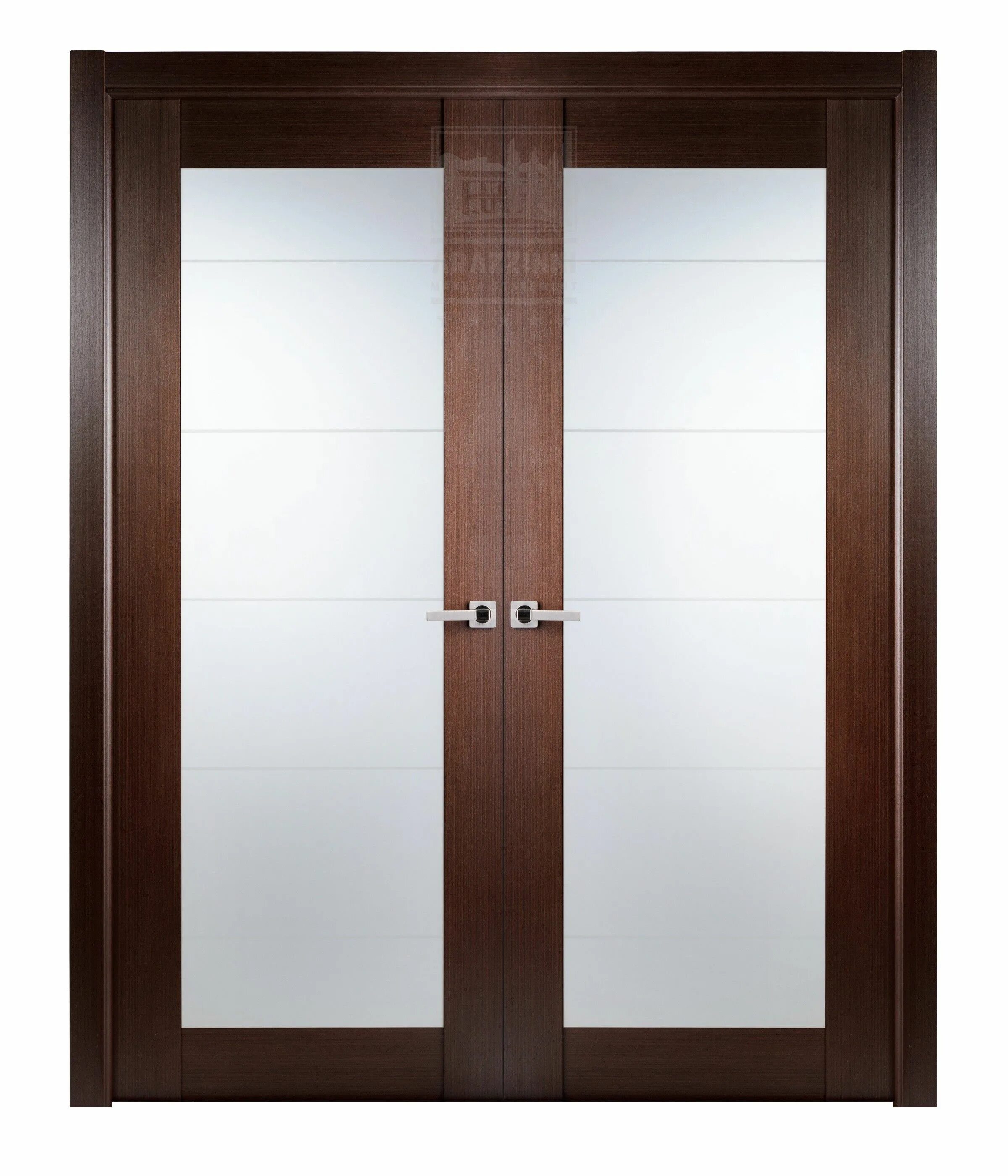 Дверь межкомнатная со стеклом двухстворчатая