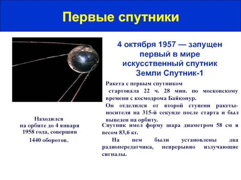 Запуск первого искусственного спутника земли 4 октября 1957 года. 4 Октября 1957-первый ИСЗ "Спутник" (ССС. Спутник запущенный 4 октября 1957 года Спутник 1. Первый искусственный Спутник земли 1957 Спутник-1.