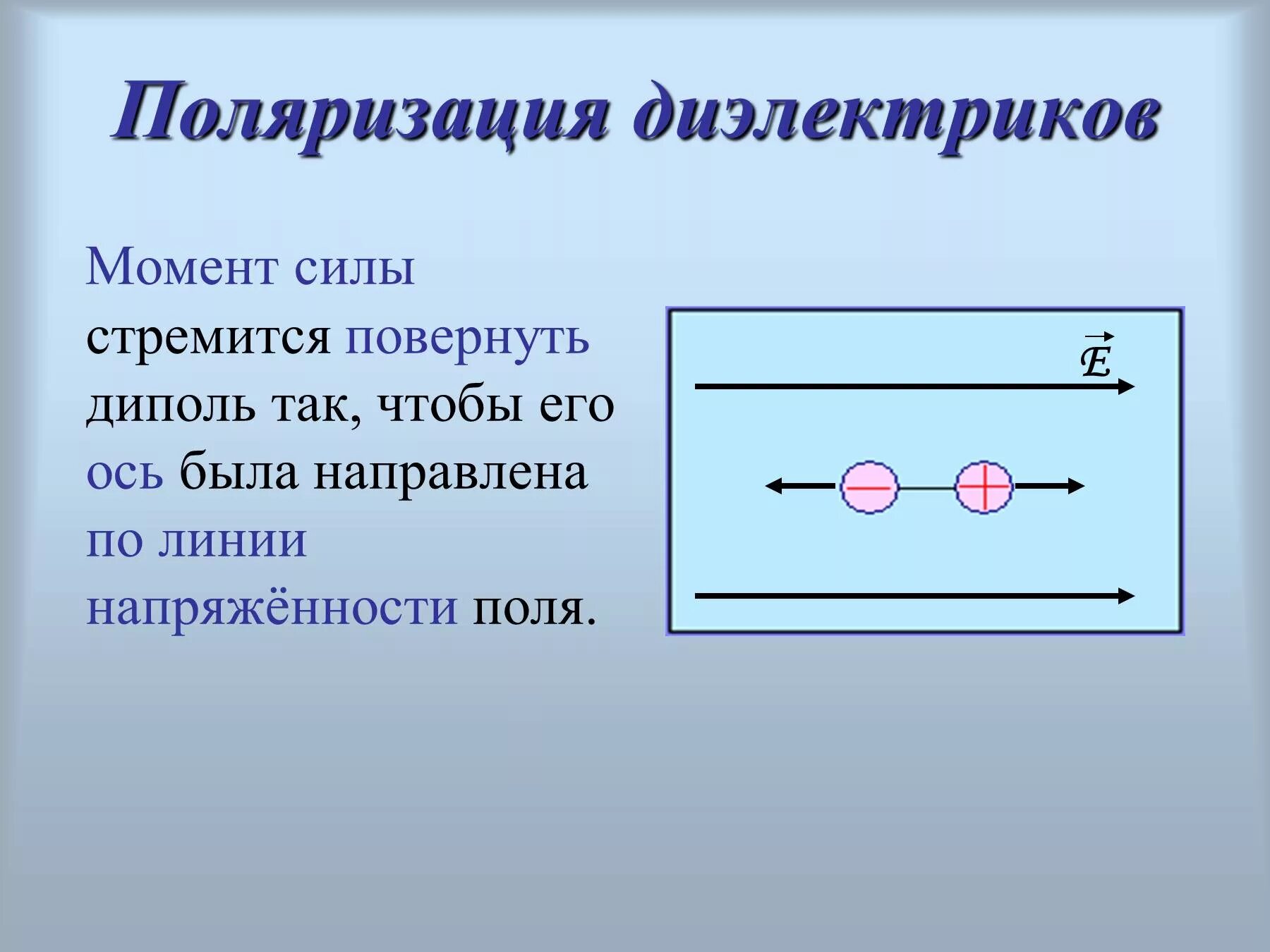 Поляризация диэлектриков в электрическом поле. Проводники в электрическом поле диэлектрики в электрическом поле. Полярищация диэлектриков в электростатическое поле. Диэлектрики в электростатическом поле. Поляризация диэлектрика.. Диэлектрики теория