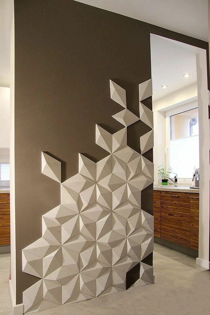 Le panneau mural 3d - un luxe facile à avoir Wall decor living room, House paint