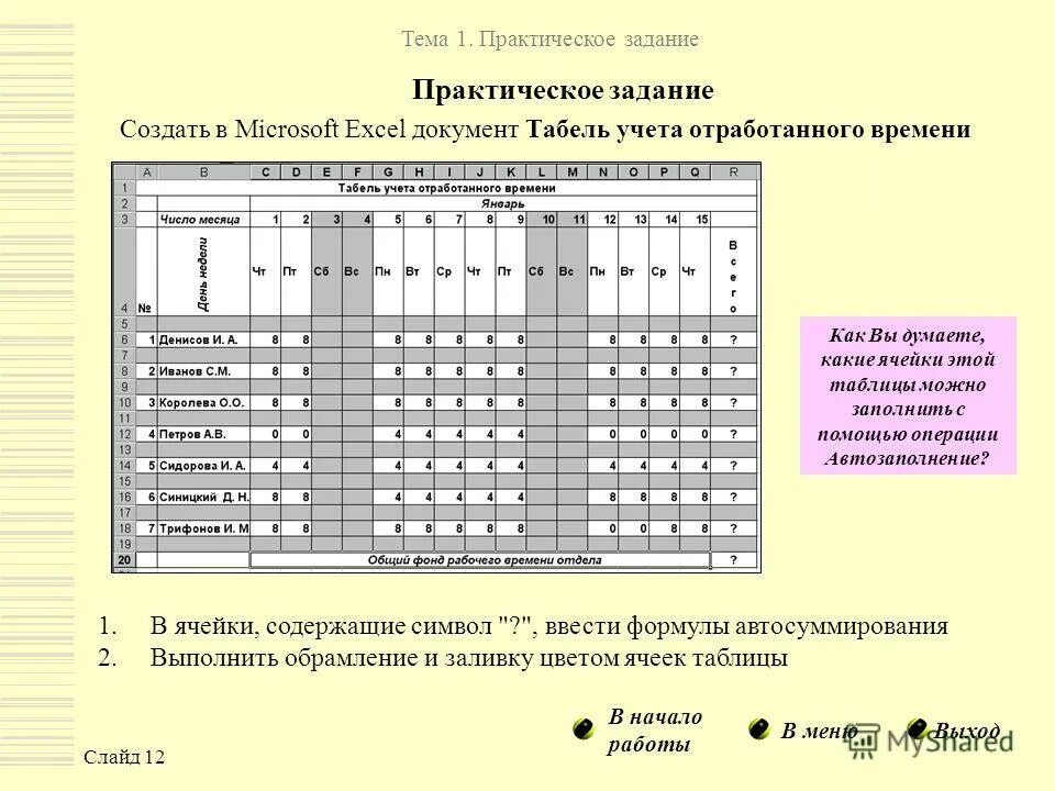 Практическая работа частота 7 класс