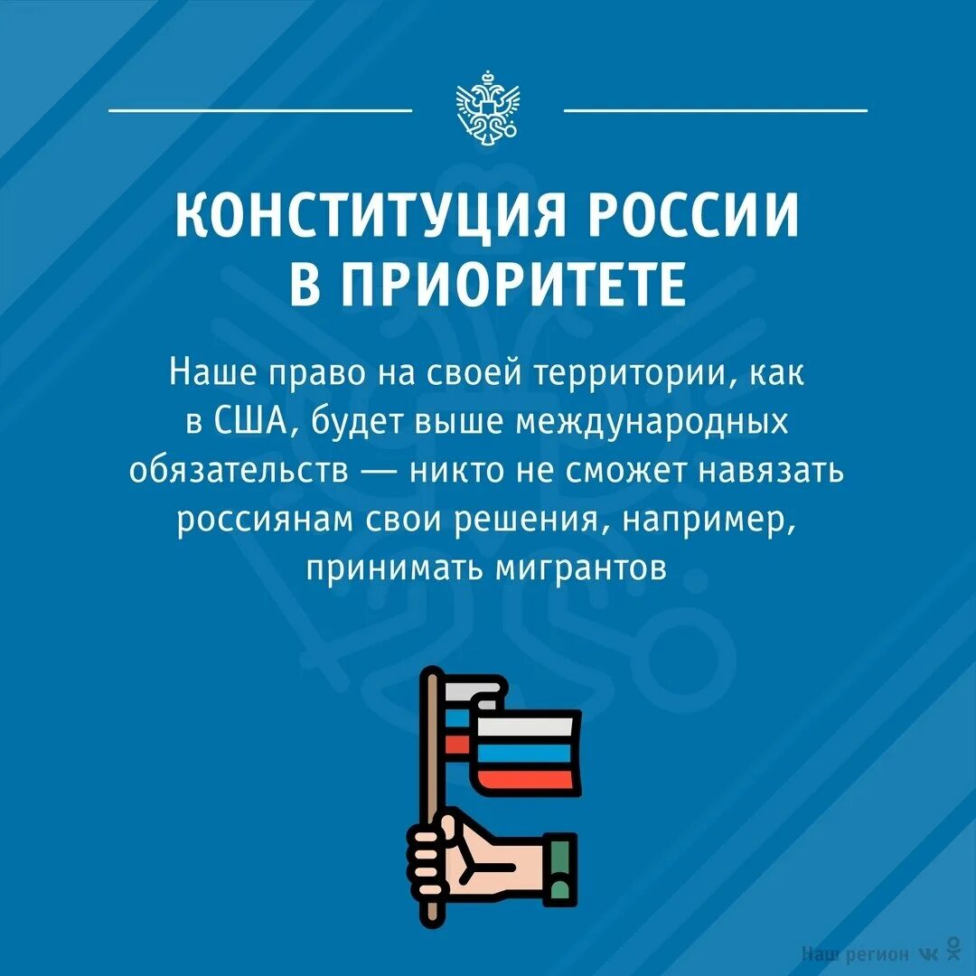 Приоритеты Конституции РФ. Приоритет российских законов над международными.