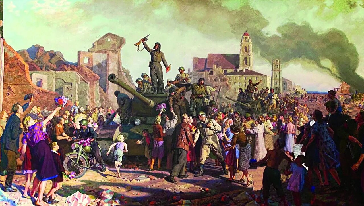 Минск освобождения 3. В. Волков "освобождение Минска. 3 Июля 1944 года. Минск 3 июля 1944 картина. 3 Июля 1944 г освобождение Минска.